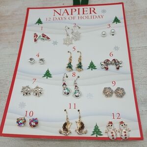 Napier 12 Days Of Christmas Earring Set